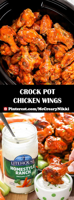 CROCK POT CHICKEN WINGS - #recipes