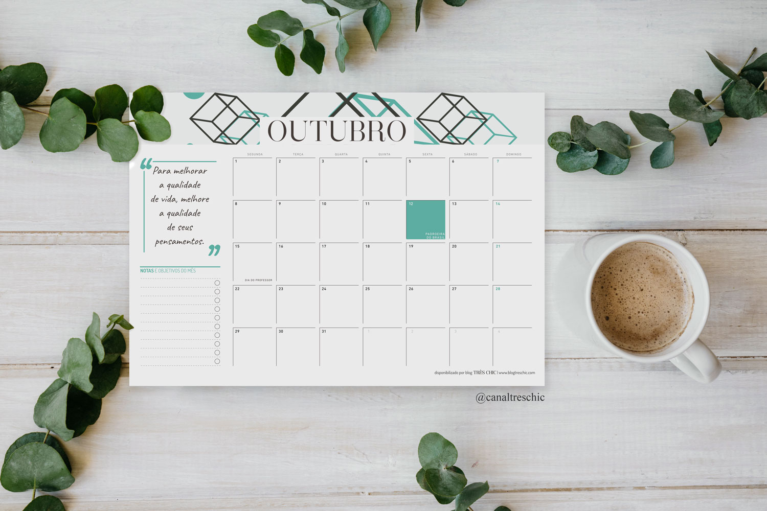 6 Planners mensais de 2018 grátis para baixar e imprimir 2 enjoy