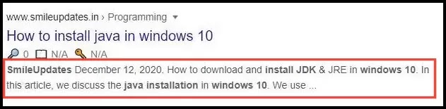 search description