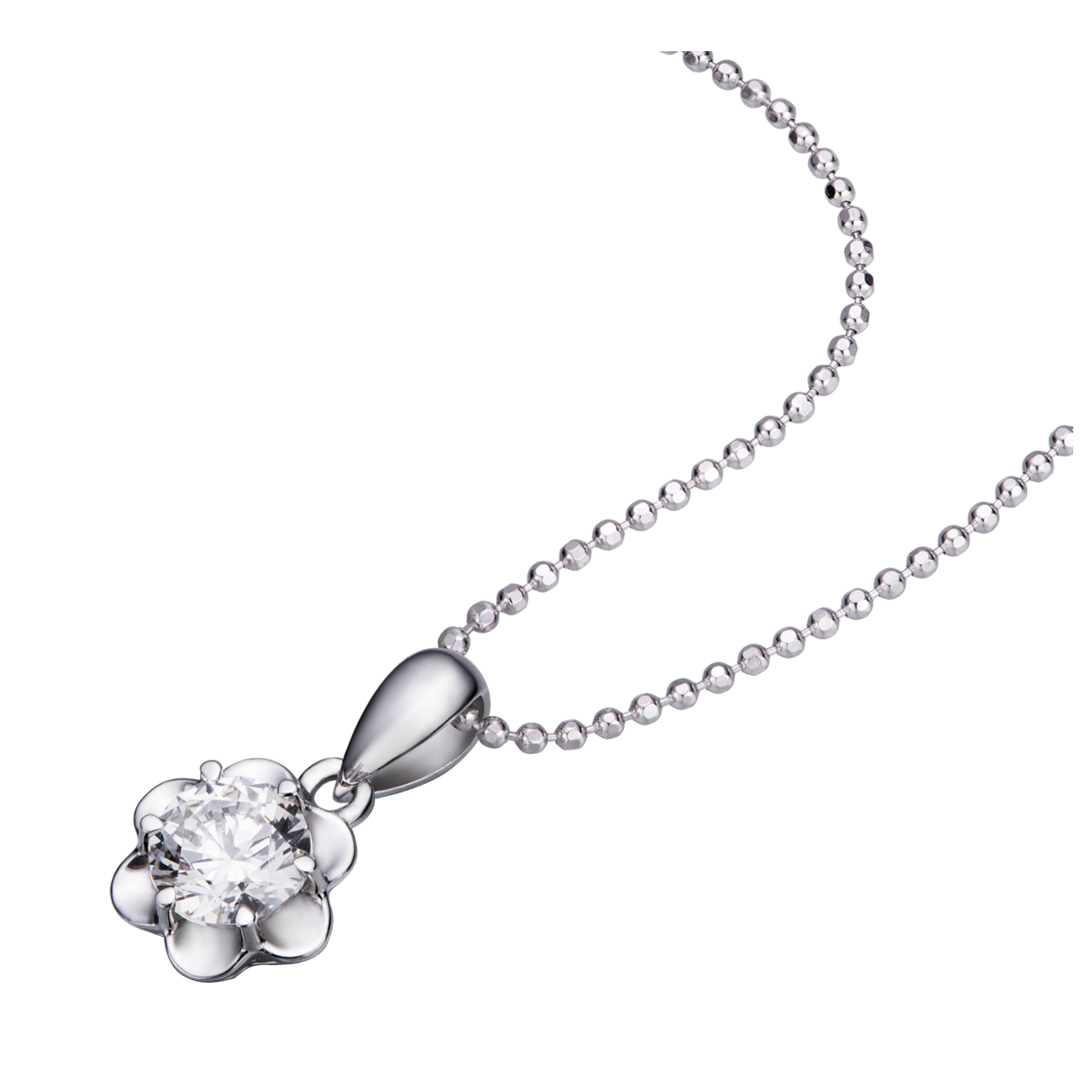 Mặt dây chuyền Vàng trắng 10K đính đá ECZ Swarovski PNJ XM00W000113