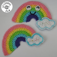 Rainbow Crochet Applique Embellishment Pattern