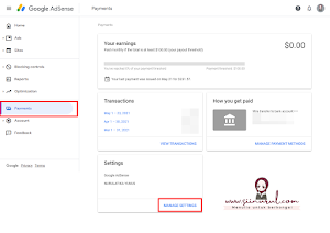 Cara Mengisi Manage Tax Info Google Adsense di Blog