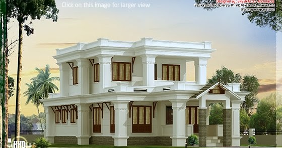 2300 sq.feet flat roof villa design - Kerala home design and floor plans