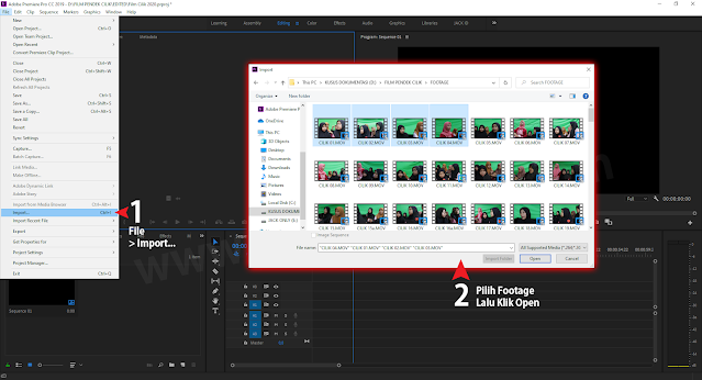 Import Media File di Adobe Premiere Pro CC 2019