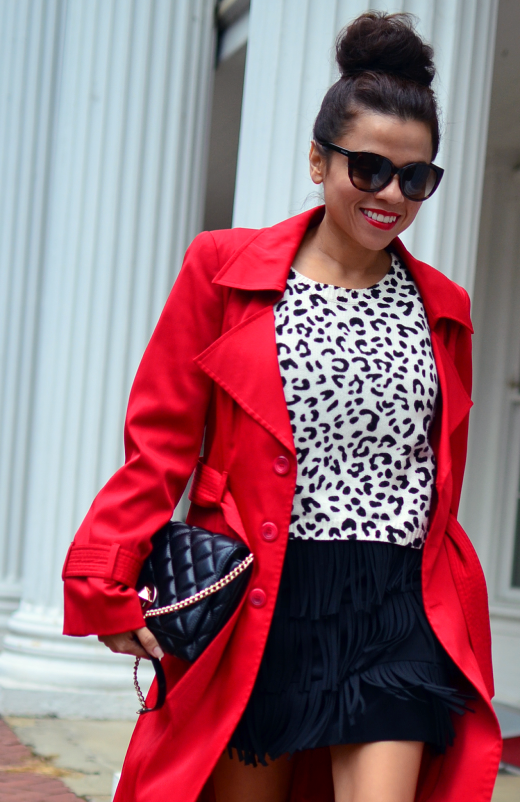 red trench coat outfit ideas