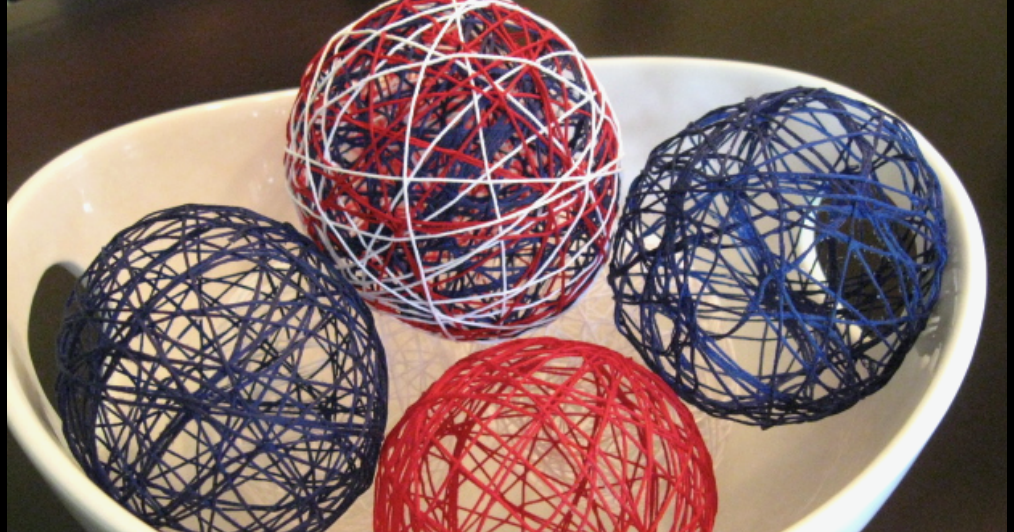 Craft Klatch ® Patriotic Decorative String Balls
