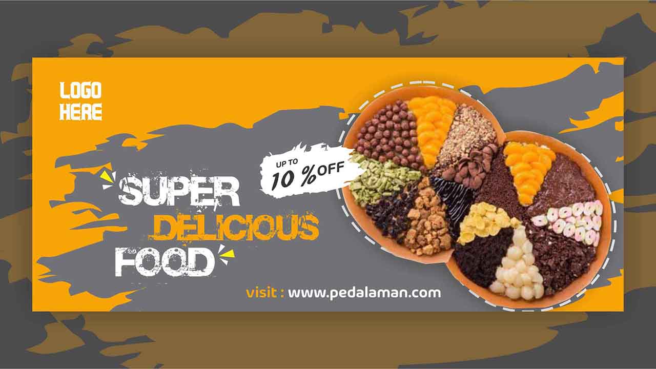 Banner Makanan Cara Desain Banner Makanan Kekinian di Corel Draw