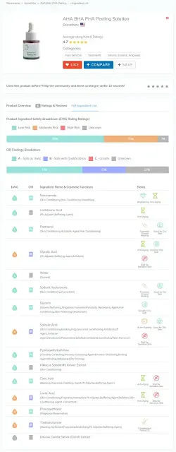 Ingredients Somethinc AHA BHA PHA Peeling Solution Skincarisma