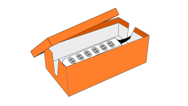 mataponの節約生活研究所：【DIY】靴の空箱を使って電源タップケースを自作する方法