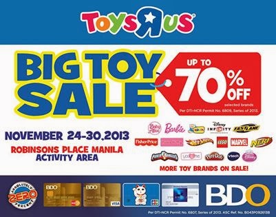 Manila Shopper: Toys R Us Big Toy SALE at Robinsons Place Manila: Nov 2013
