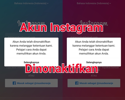 Cara Mengembalikan Akun Instagram Yang Di Banned/Blokir - musdeoranje.net
