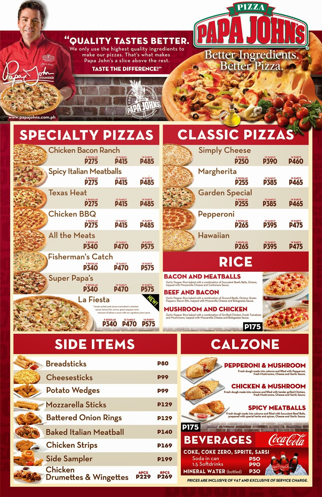 Printable Papa John S Menu - Get What You Need For Free