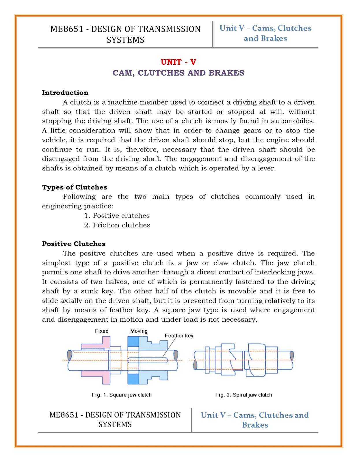 Introduction to clutch, types and its design MechBix A Complete