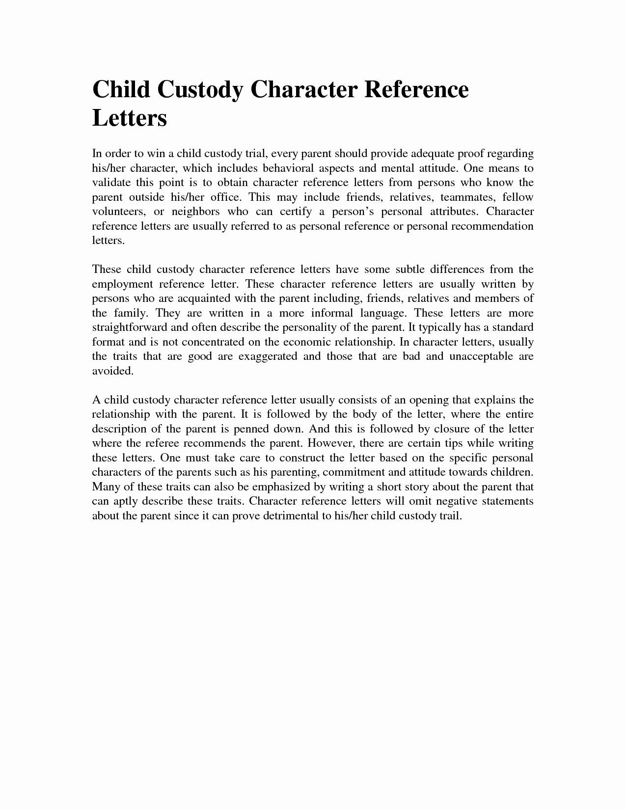Sample Declaration Letter For Child Custody Thankyou Letter