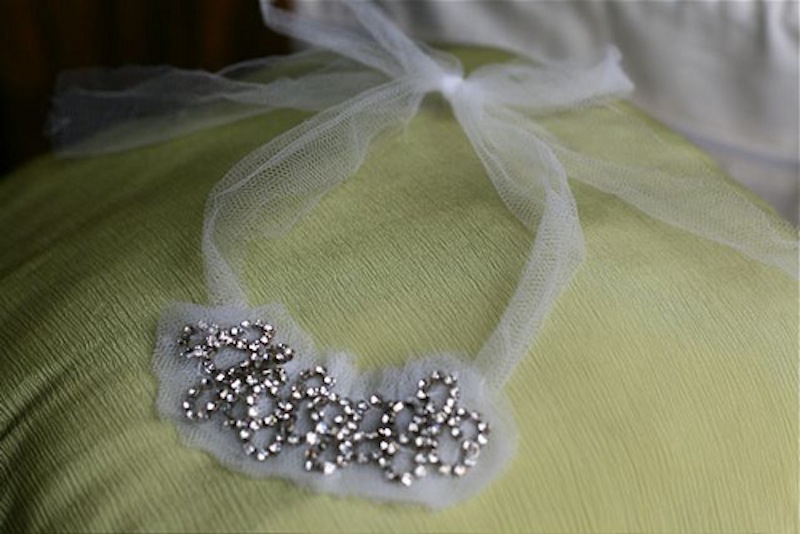 Shine Trim Featured DIY Tulle And Rhinestone Bib Necklace
