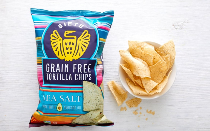 Siete Grain Free Tortilla Chips on Packaging of the World Creative