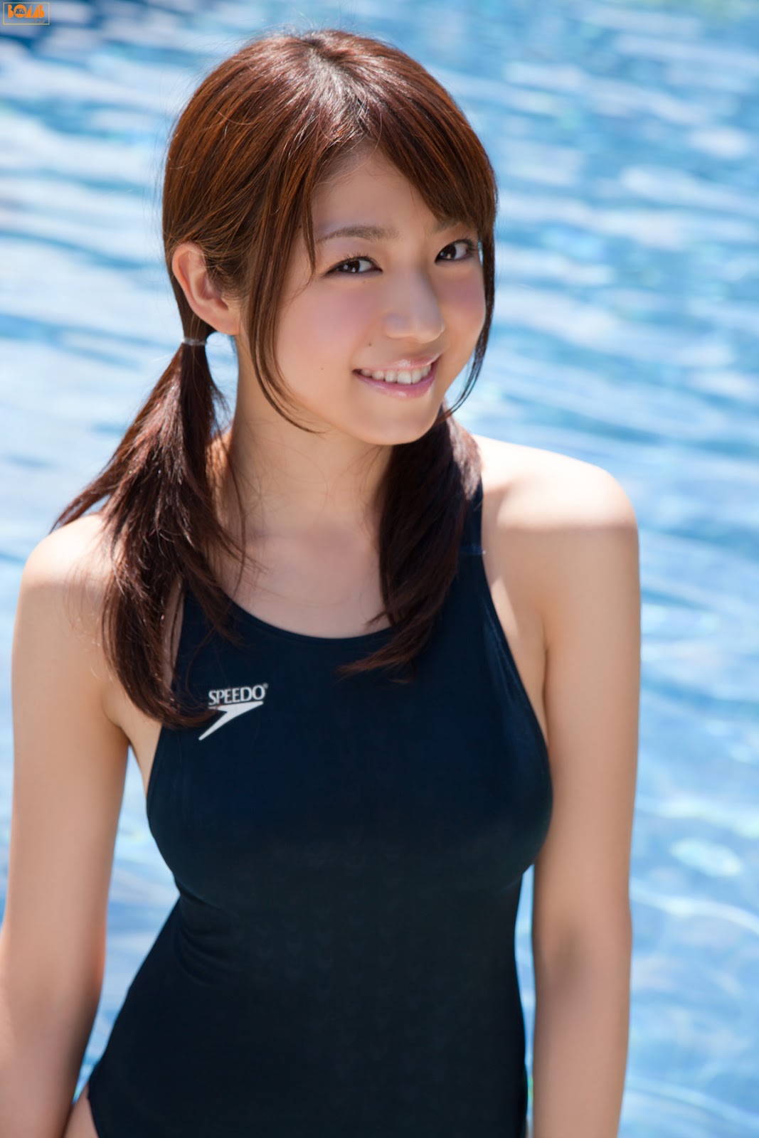 Shizuka Nakamura Japanese Sexy Idol Sexy Blue Swimsuit 