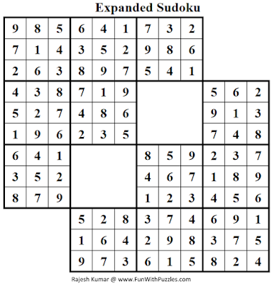 Expanded Sudoku (Fun With Sudoku #51) Solution