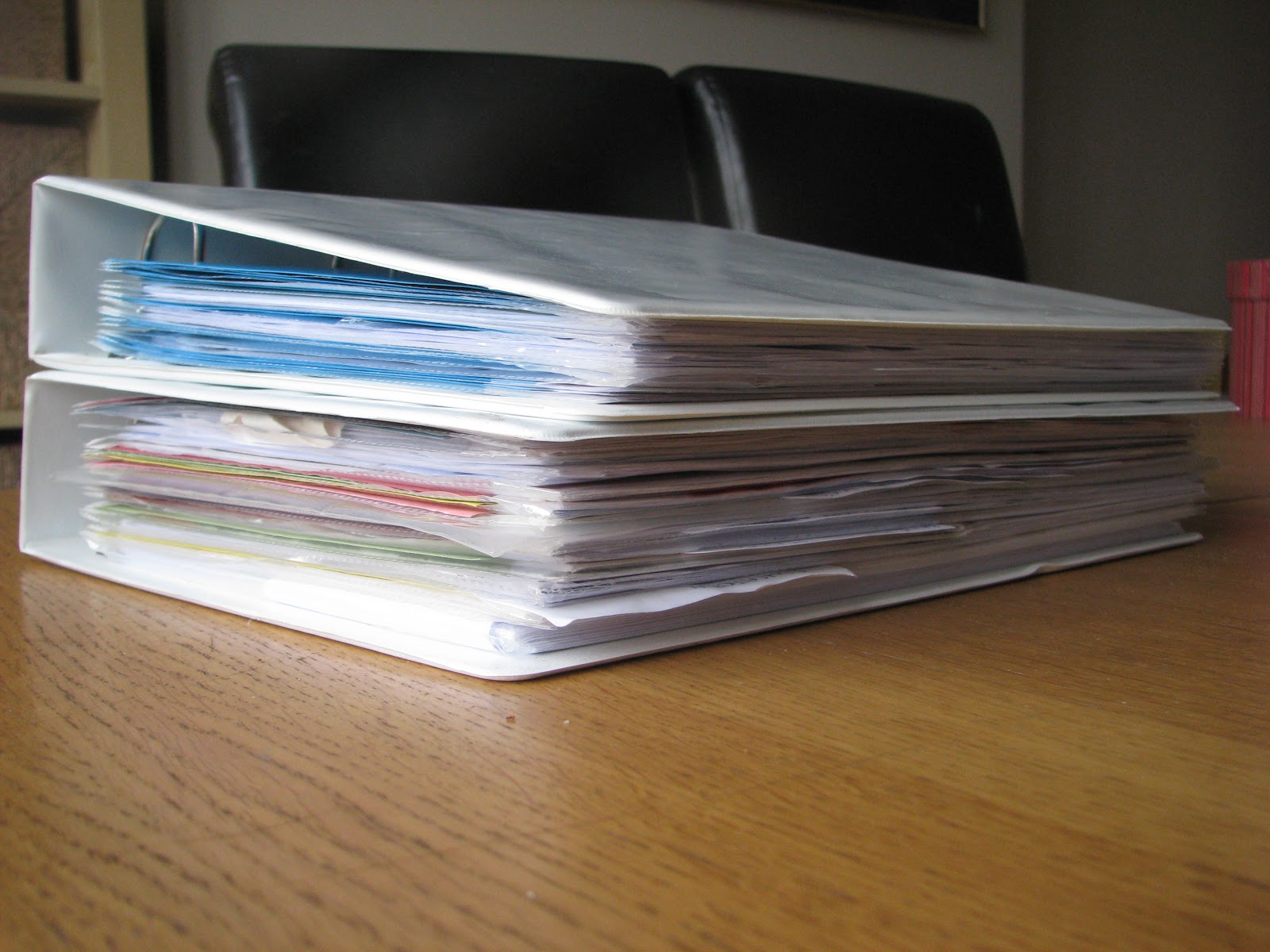 Little Blossoms Organising Paperwork into a Household Folder System.