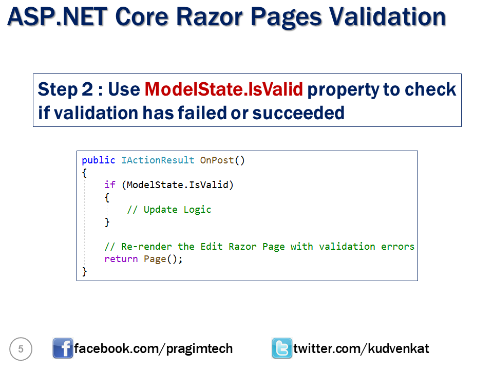 Sql server, and c video tutorial Core razor pages