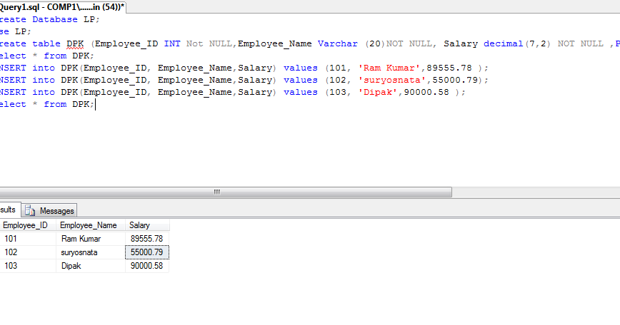 LearningPoint92: SQL Basic Commands