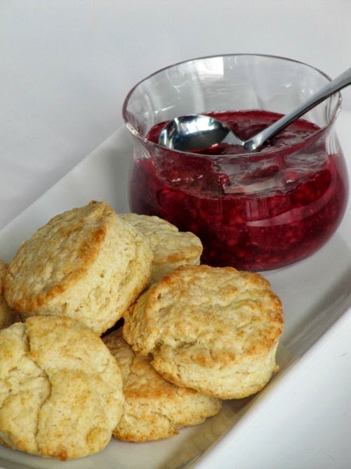 Pine Cones and Acorns Fresh Strawberry Jam and Biscuits