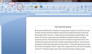 Cara Insert Gambar Pada Microsoft Word 2007