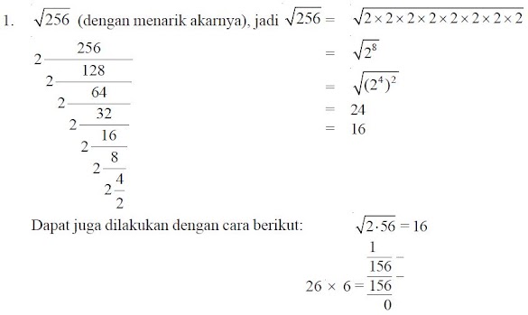 Contoh soal akar kuadrat kelas 9