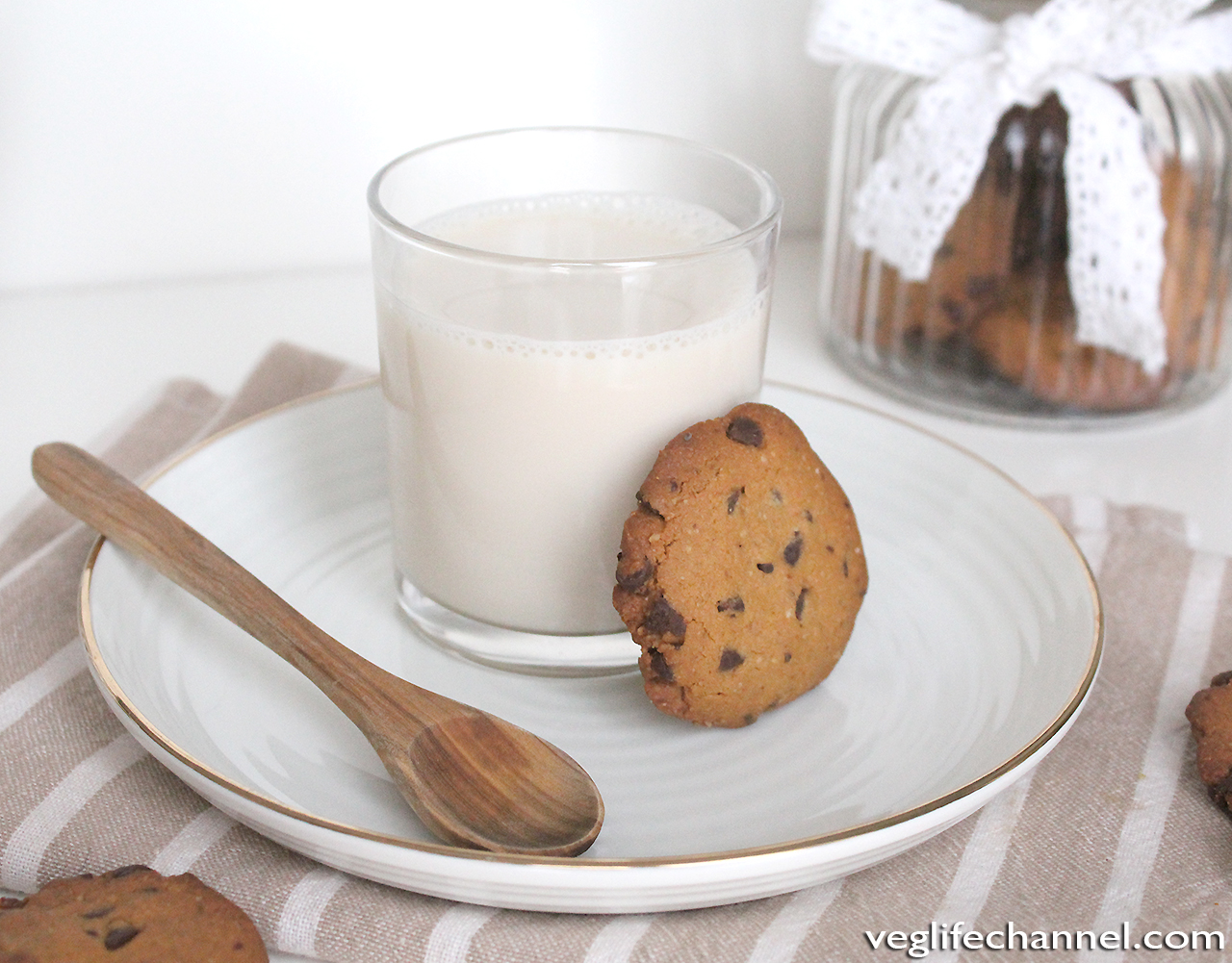 Biscotti con gocce di cioccolato Vegan, senza glutine