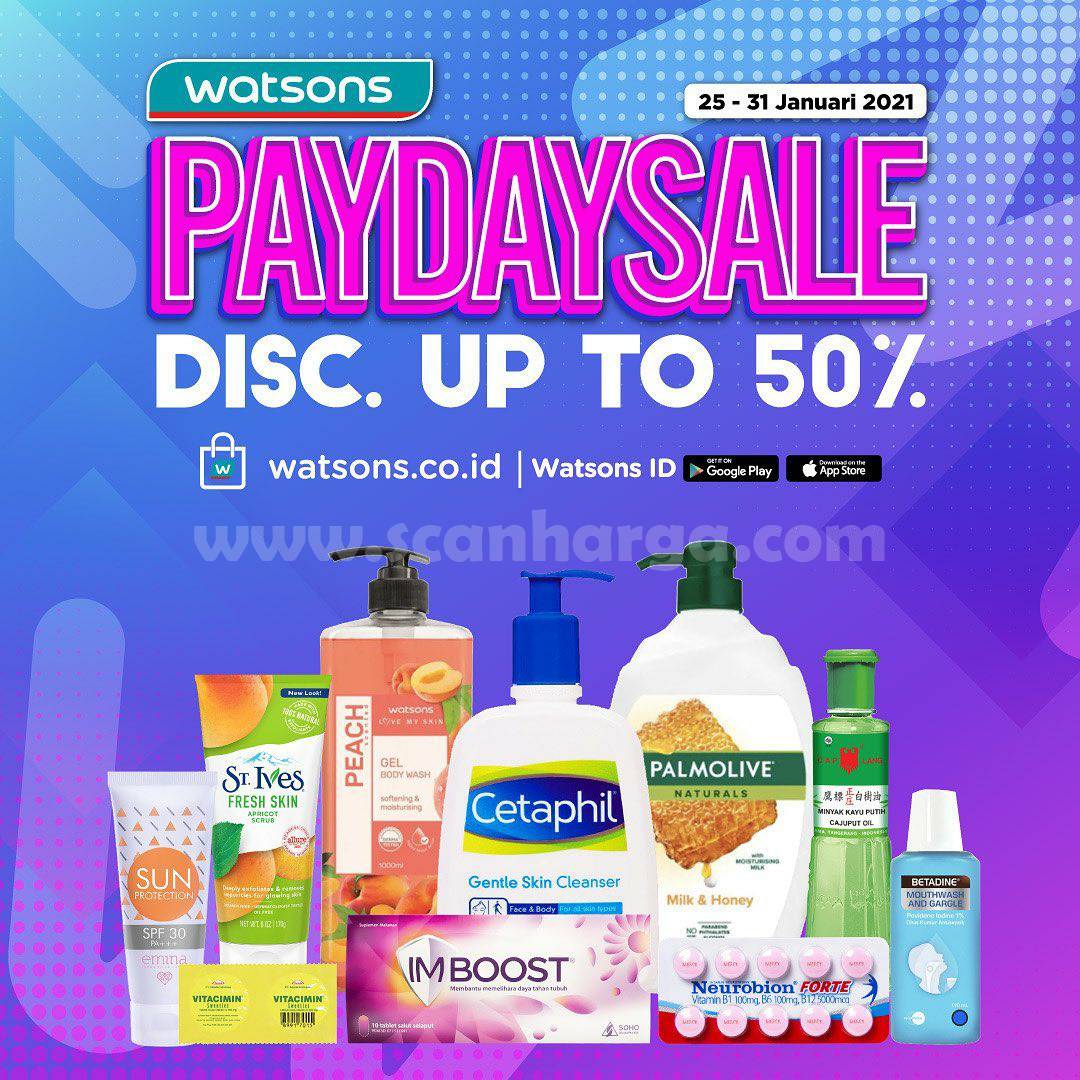 WATSONS Promo PAYDAY SALE! Discount up to 50 scanharga