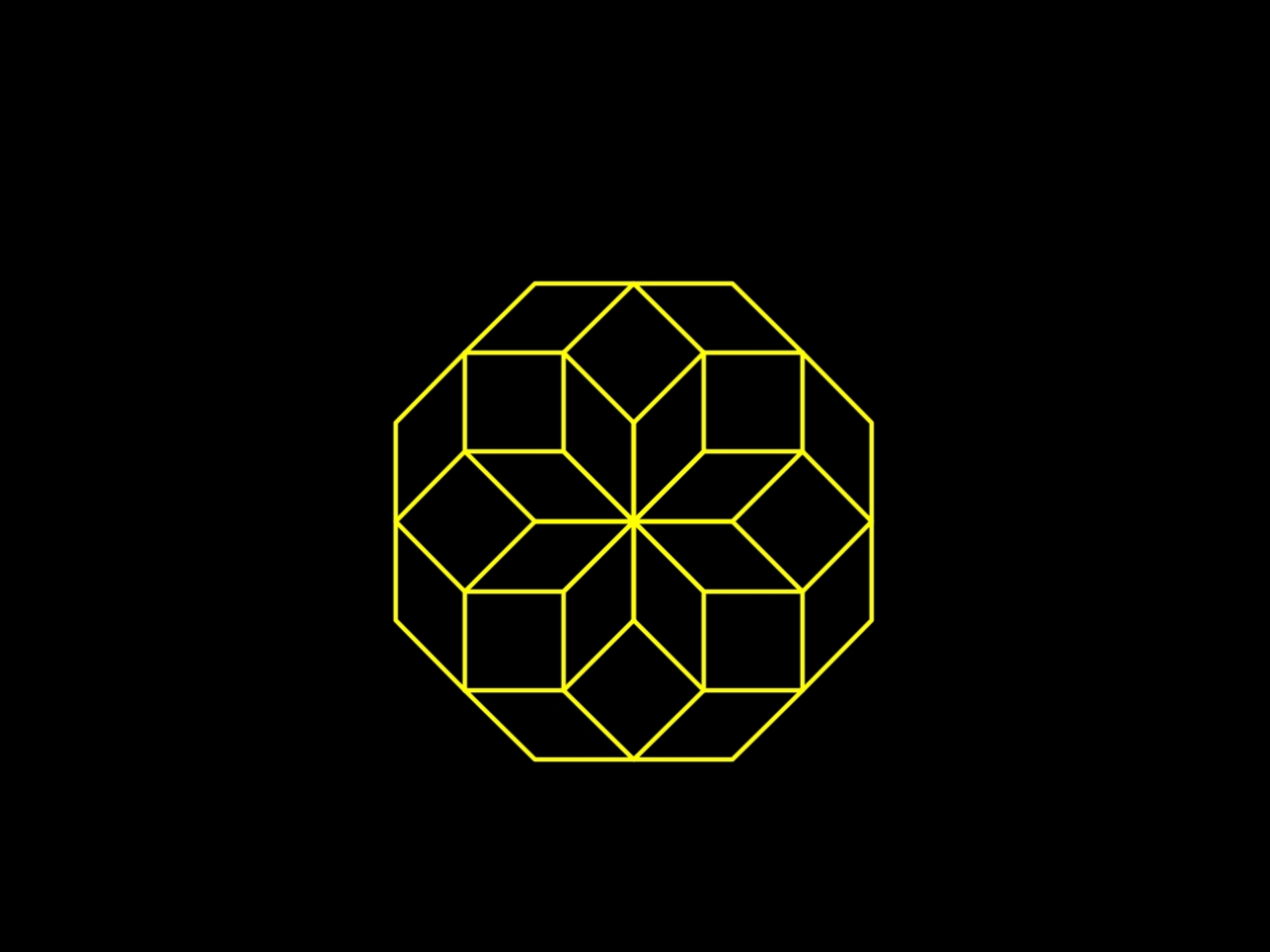 How to draw cool octagon shape using python.