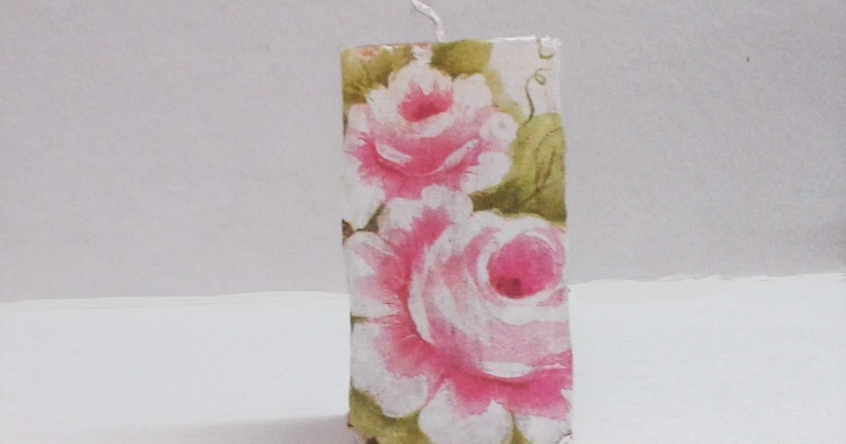 Decoupage Candle
