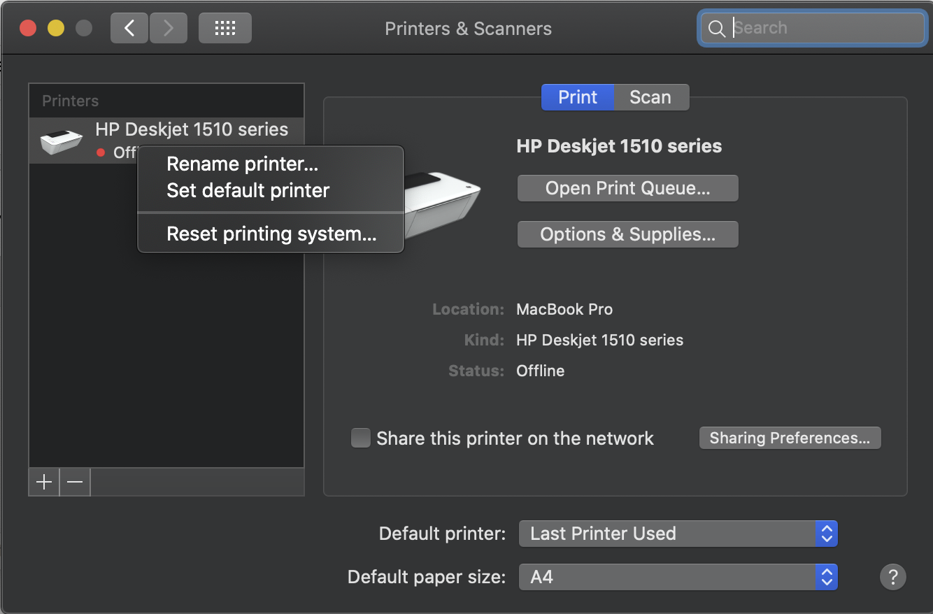 ensenso Solved Waiting for the printer to available Mac