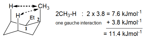 2) cis-1-Ethyl-2-methyl cyclohexane