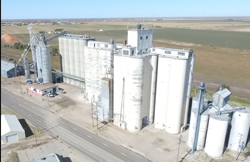 Towns and Nature Sublette, KS Grain elevators, including a conveyor