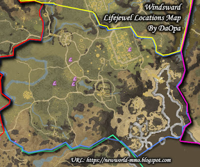 Windsward lifejewel locations map