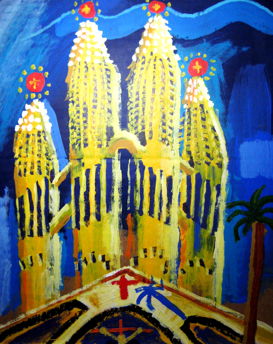 Lostappeared!: Live painting: Sagrada Família, Barcelona.