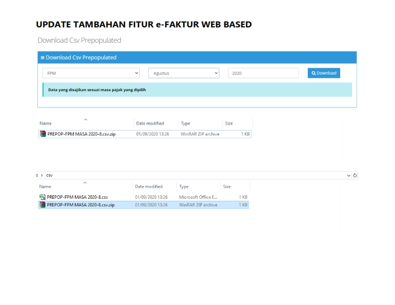 UPDATE Tambahan Fitur eFaktur WEB BASED Kantor