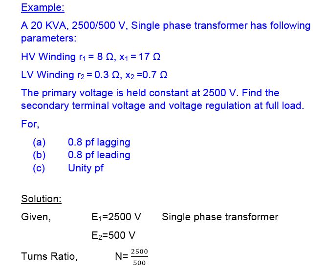 Voltage Regulation of TransformerDefinition,Formula Electrical Volt