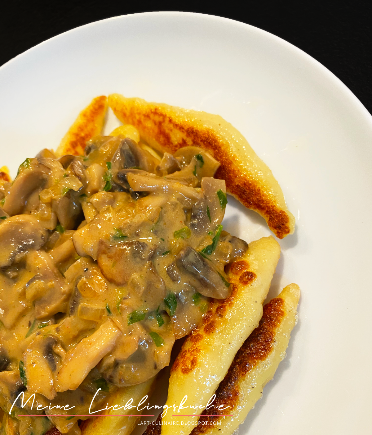 Schupfnudeln mit Pilz-Sahne-Sauce