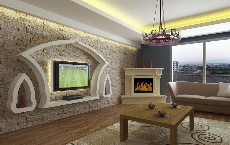 Modern Gypsum TV Wall Unit Decoration Design Ideas | Engineering