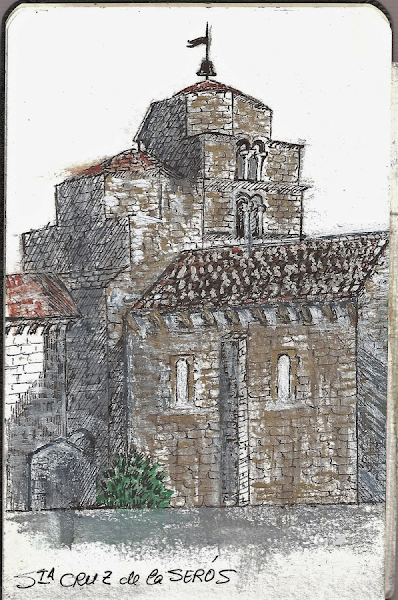 Dibujo del Monasterio de Santa Cruz de la Serós