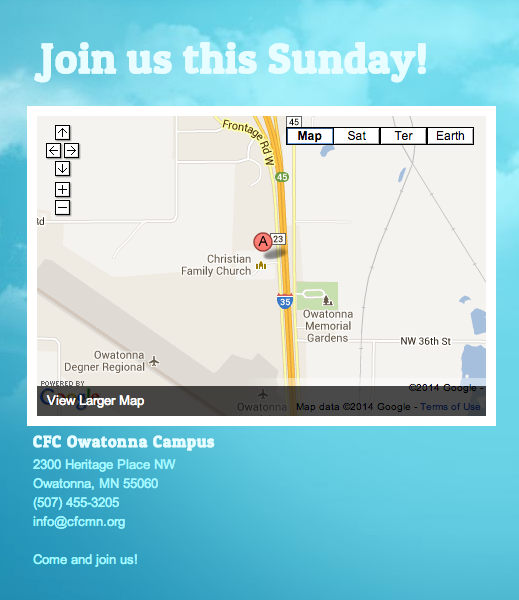  CFC DIRECTIONS OWATONNA CAMPUS