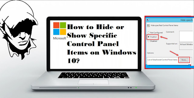 How to Hide or Show Specific Control Panel Items on Windows 10?