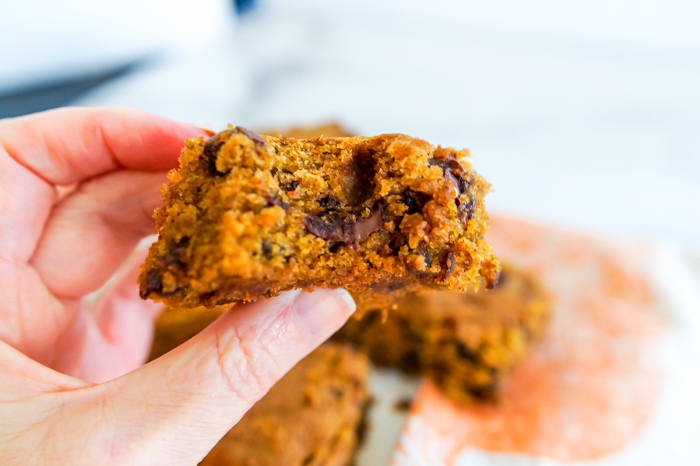 Gluten-Free Pumpkin Chocolate Chip Bars