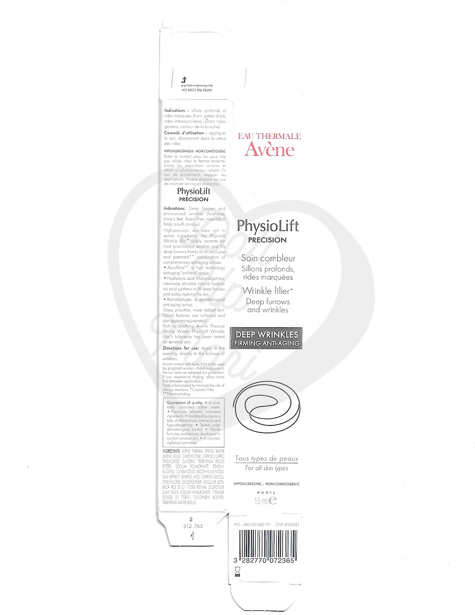 Box Scan of Avène PhysioLift Precision Wrinkle Filler