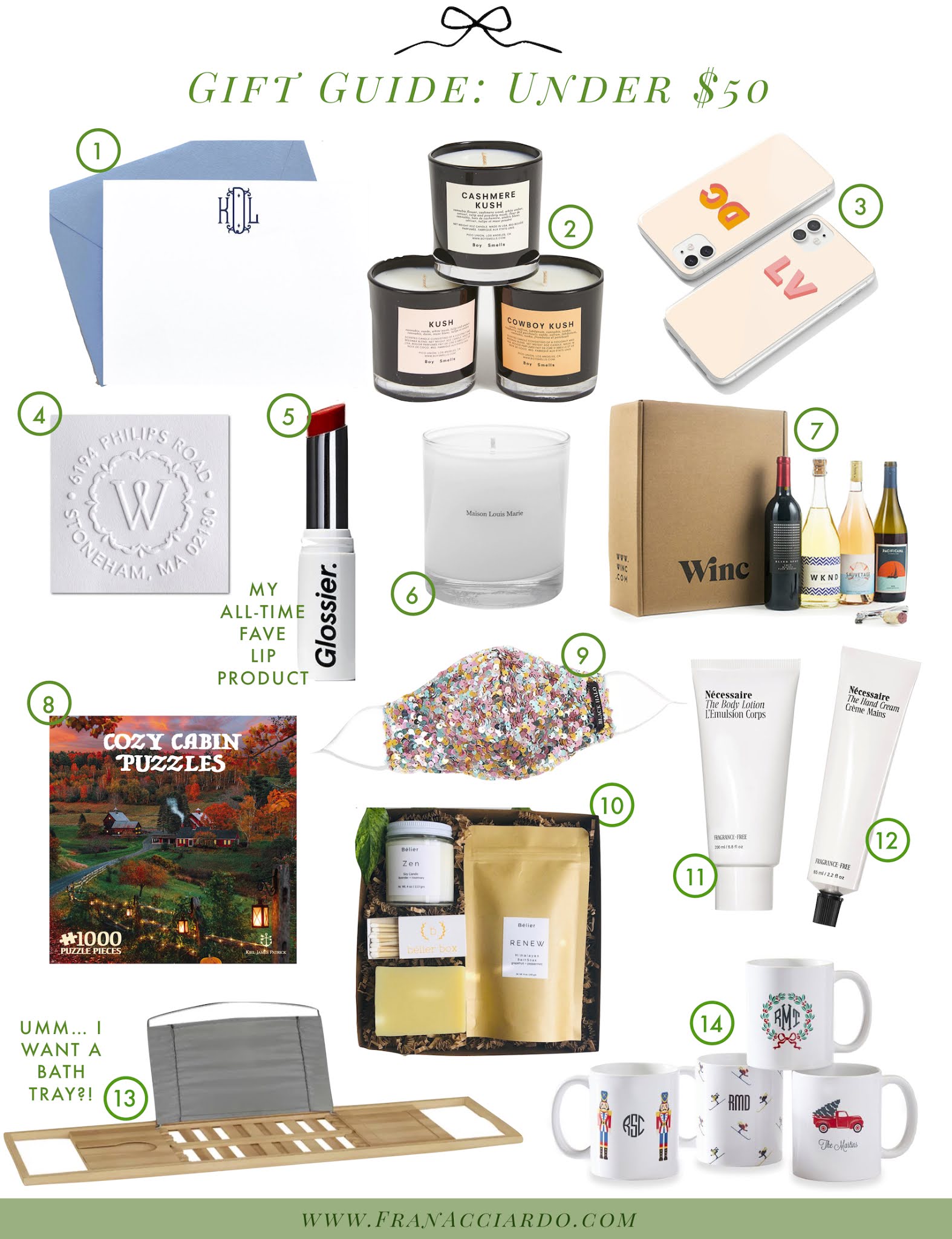 Gift Guide  For Her Under $50 - A Thoughtful Place