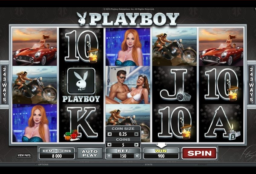 Playboy Video Slot Screen