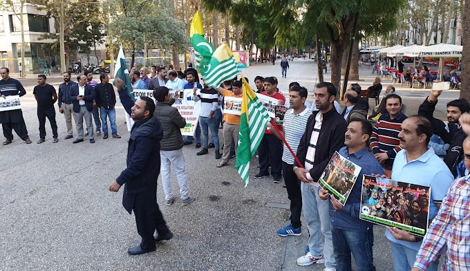 Kashmir Protest Demonstration in Barcelona (Spain), 26 October