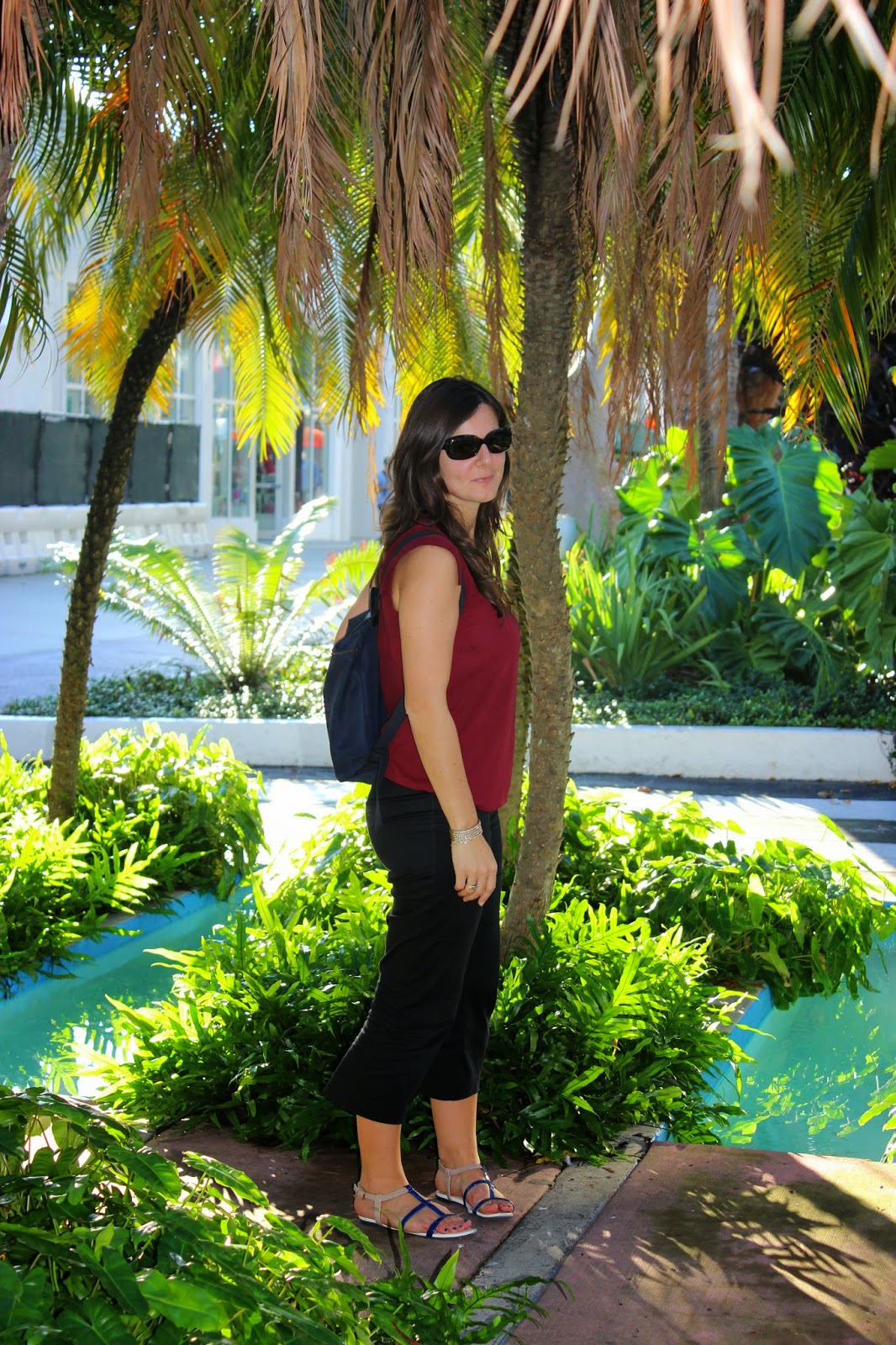 une touriste à Miami beach